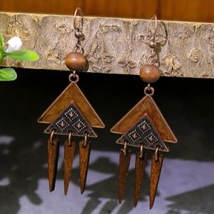 Bohemian Brass color earrings